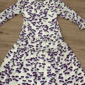Adorable Purple and White  Dress